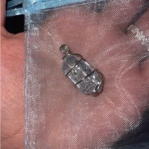 Blue calcite pendant necklace